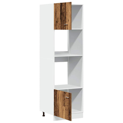 Magnetronkast 60x57x207 cm bewerkt hout oud houtkleurig