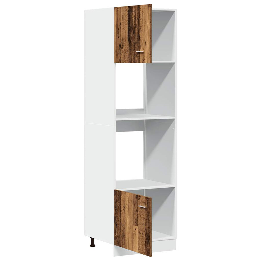Magnetronkast 60x57x207 cm bewerkt hout oud houtkleurig