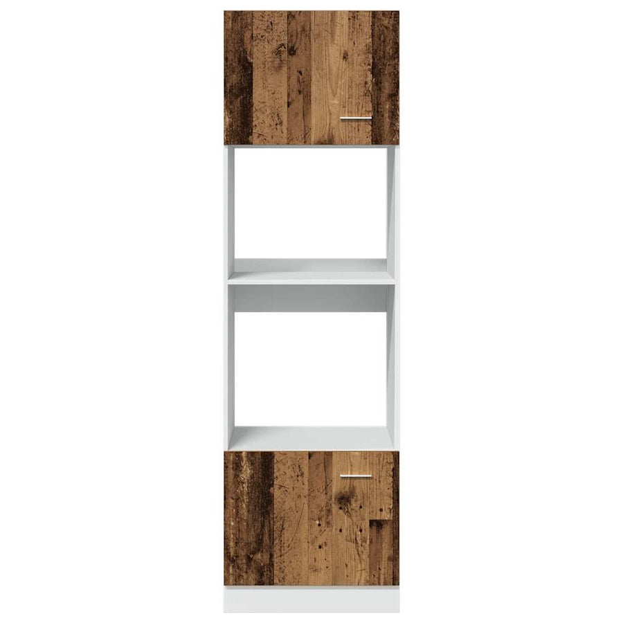 Magnetronkast 60x57x207 cm bewerkt hout oud houtkleurig