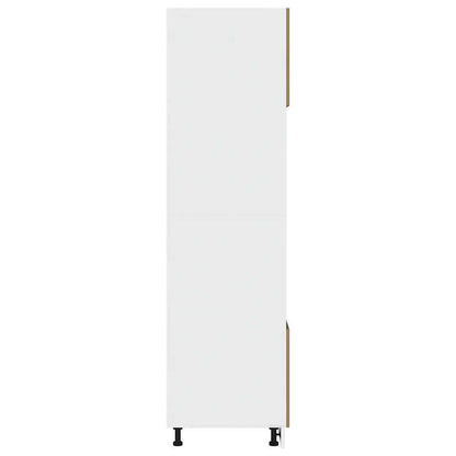 Magnetronkast 60x57x207 cm bewerkt hout artisanaal eikenkleur