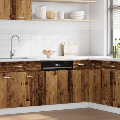 Vaatwasserpaneel Lyon 45x3x67 cm bewerkt hout oud houtkleurig