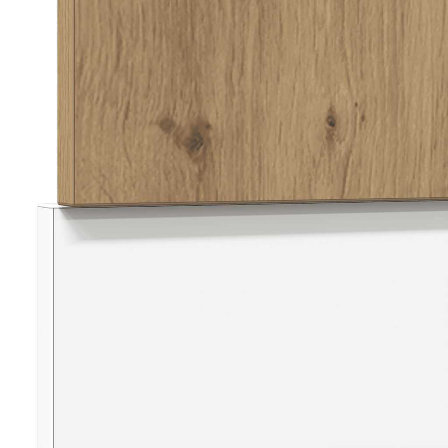Vaatwasserpaneel Lyon 45x3x67 cm bewerkt hout artisanaal eiken