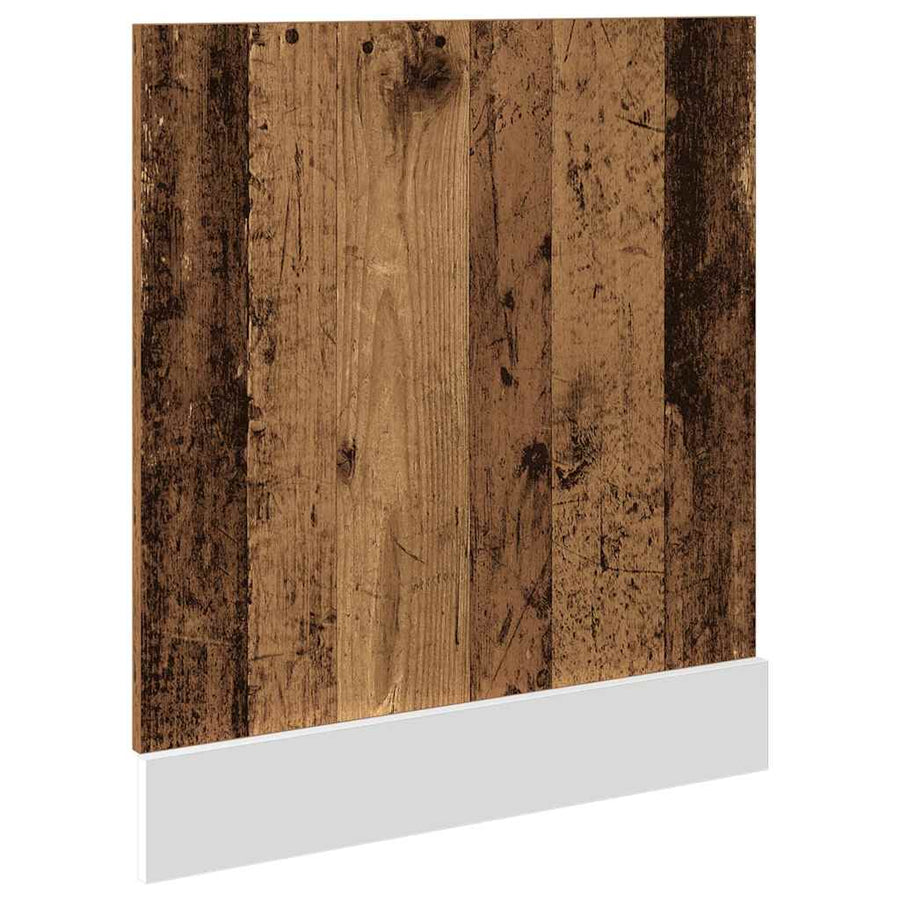 Vaatwasserpaneel 60x1,5x67 cm bewerkt hout oud houtkleurig