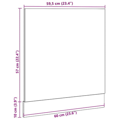 Vaatwasserpaneel Lyon 60x1,5x67 cm bewerkt hout artisanaal eiken