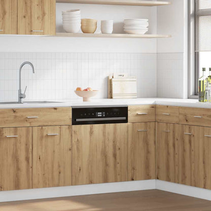 Vaatwasserpaneel Lyon 60x1,5x67 cm bewerkt hout artisanaal eiken