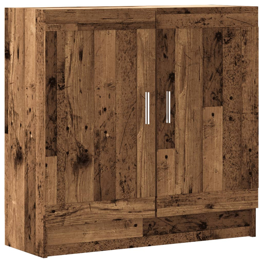 Boekenkast 82,5x30,5x80 cm bewerkt hout oud houtkleurig