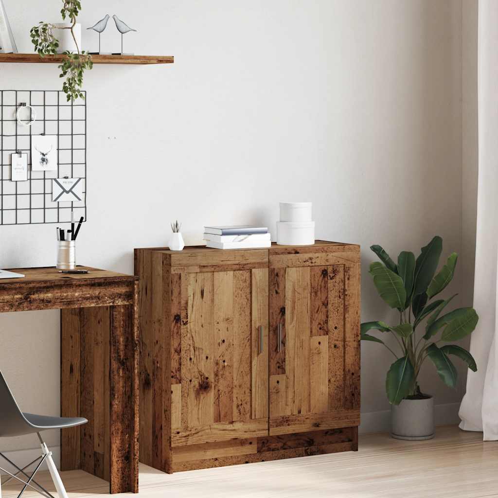 Boekenkast 82,5x30,5x80 cm bewerkt hout oud houtkleurig
