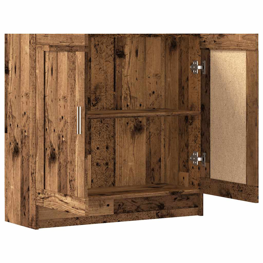Boekenkast 82,5x30,5x80 cm bewerkt hout oud houtkleurig
