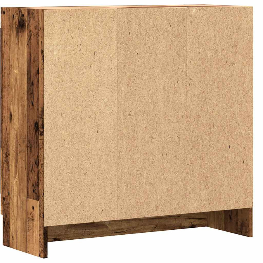 Boekenkast 82,5x30,5x80 cm bewerkt hout oud houtkleurig