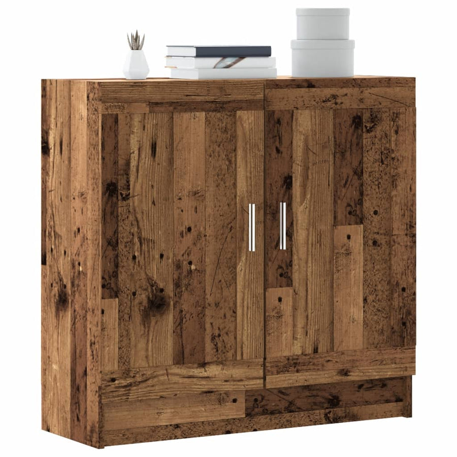 Boekenkast 82,5x30,5x80 cm bewerkt hout oud houtkleurig