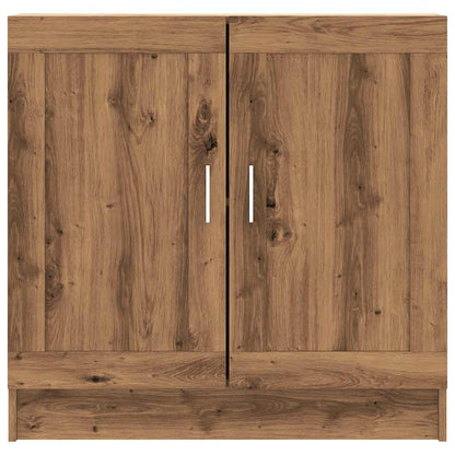Boekenkast 82,5x30,5x80 cm bewerkt hout artisanaal eikenkleurig
