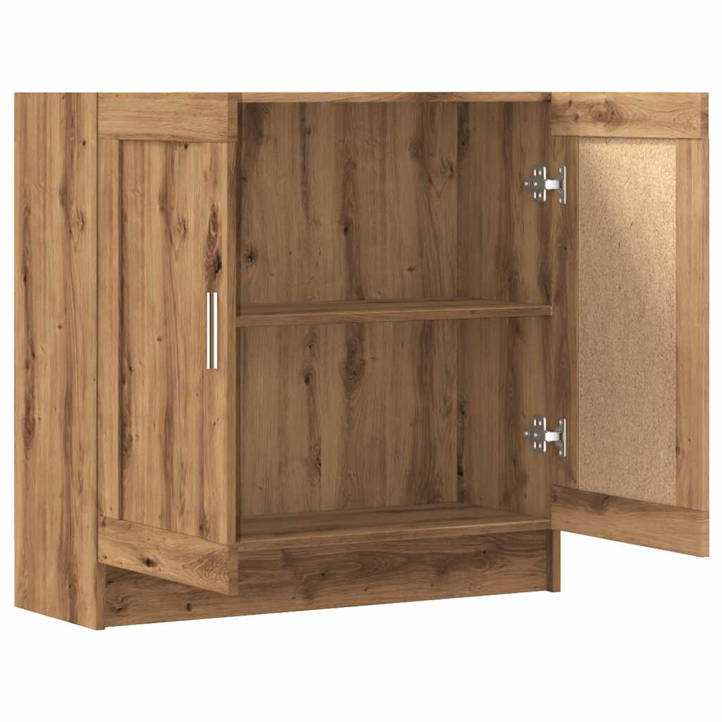 Boekenkast 82,5x30,5x80 cm bewerkt hout artisanaal eikenkleurig