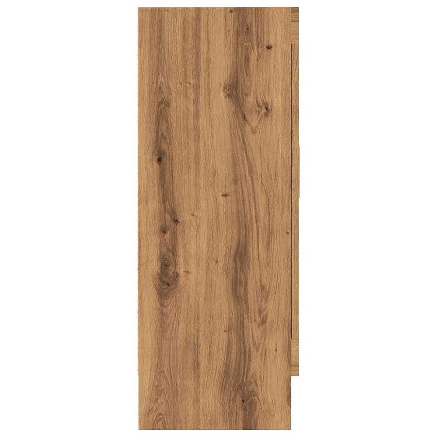 Boekenkast 82,5x30,5x80 cm bewerkt hout artisanaal eikenkleurig