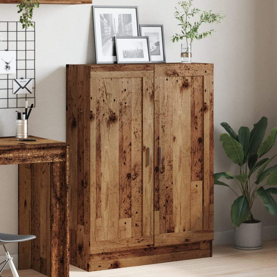 Boekenkast 82,5x30,5x115 cm bewerkt hout oud houtkleurig