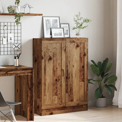 Boekenkast 82,5x30,5x115 cm bewerkt hout oud houtkleurig