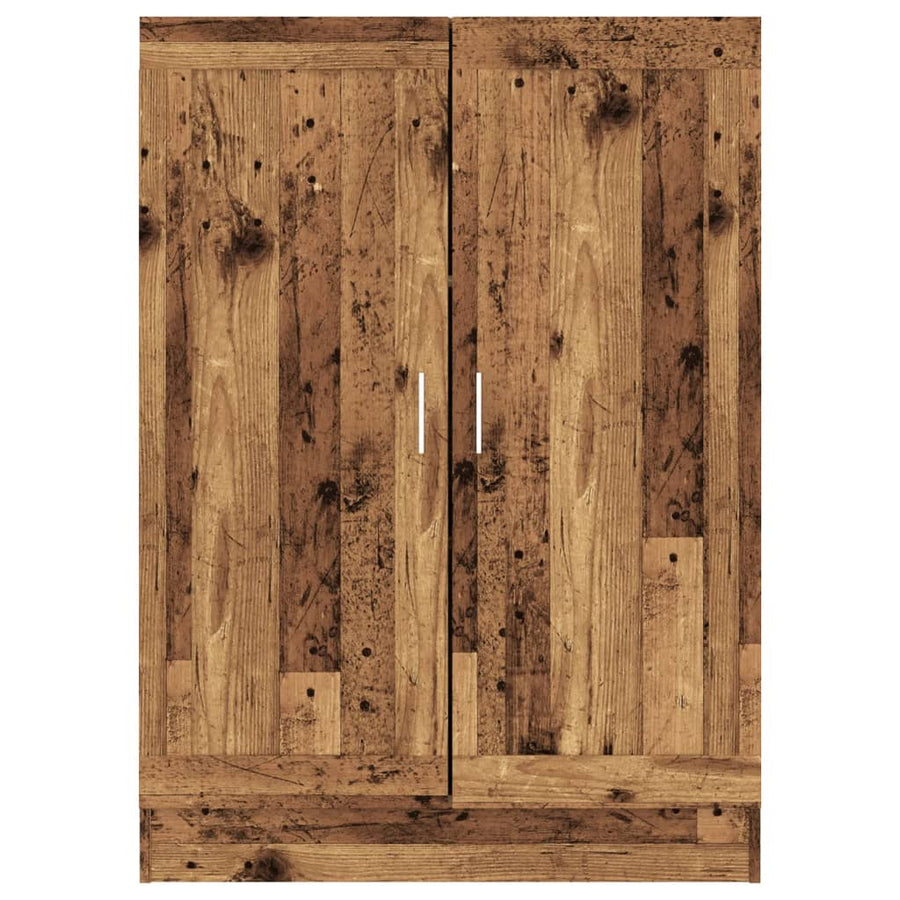 Boekenkast 82,5x30,5x115 cm bewerkt hout oud houtkleurig