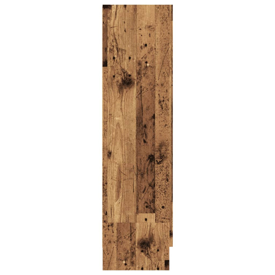 Boekenkast 82,5x30,5x115 cm bewerkt hout oud houtkleurig