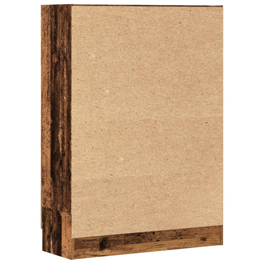 Boekenkast 82,5x30,5x115 cm bewerkt hout oud houtkleurig