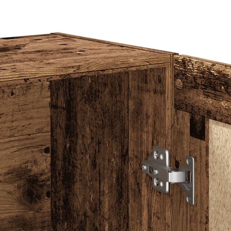Boekenkast 82,5x30,5x115 cm bewerkt hout oud houtkleurig