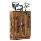 Boekenkast 82,5x30,5x115 cm bewerkt hout oud houtkleurig