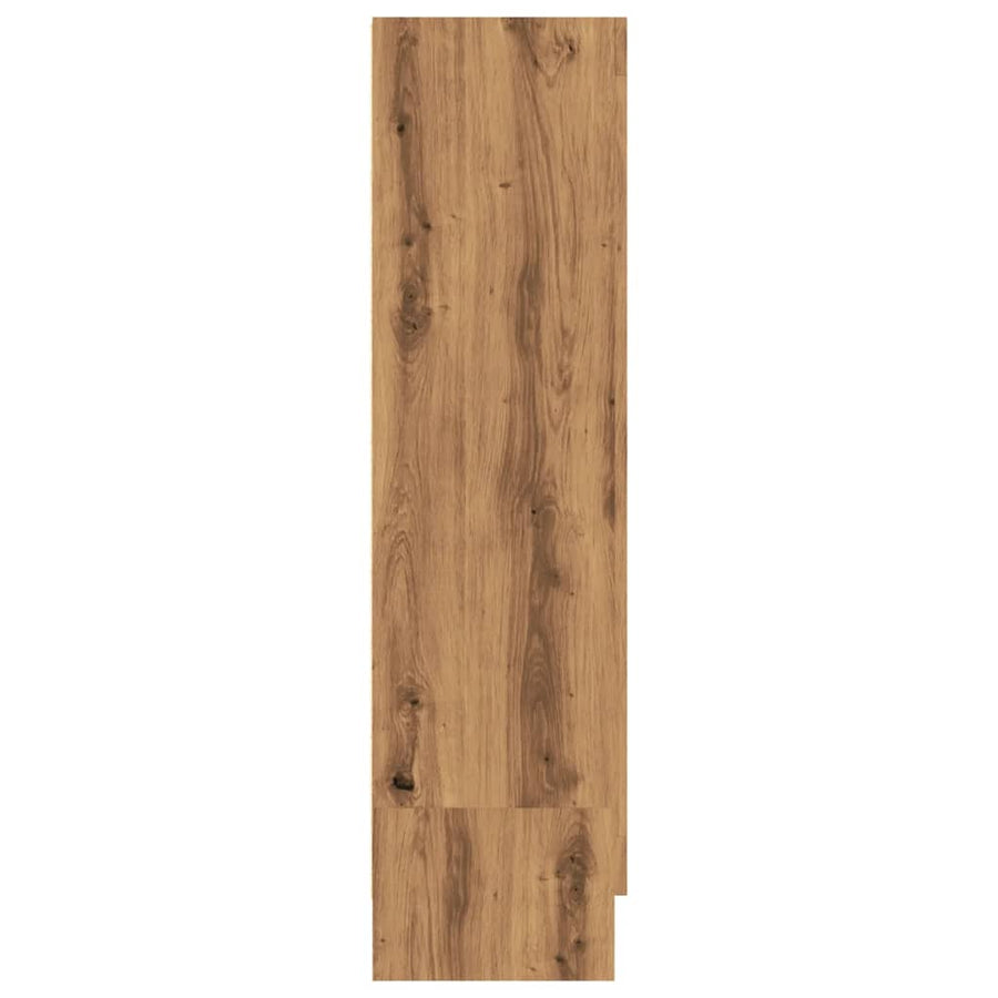 Boekenkast 82,5x30,5x115 cm bewerkt hout artisanaal eikenkleur
