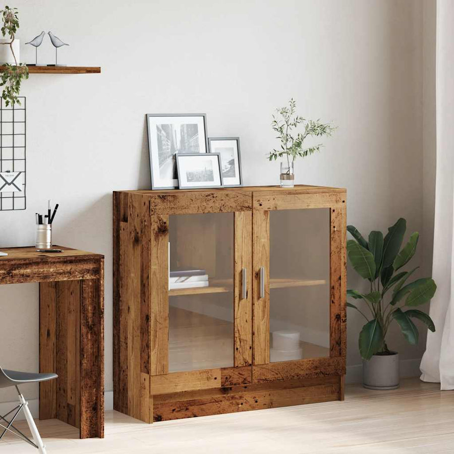 Boekenkast 82,5x30,5x80 cm bewerkt hout oud houtkleurig
