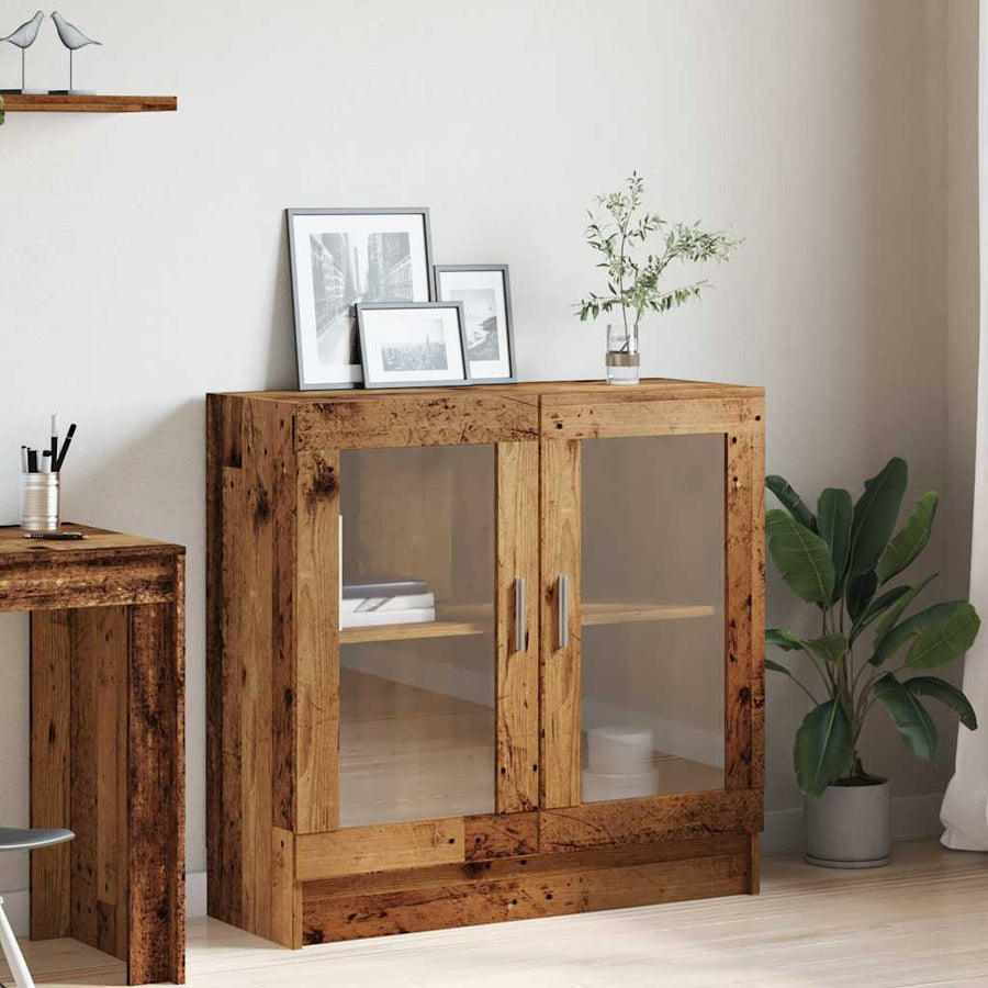 Boekenkast 82,5x30,5x80 cm bewerkt hout oud houtkleurig