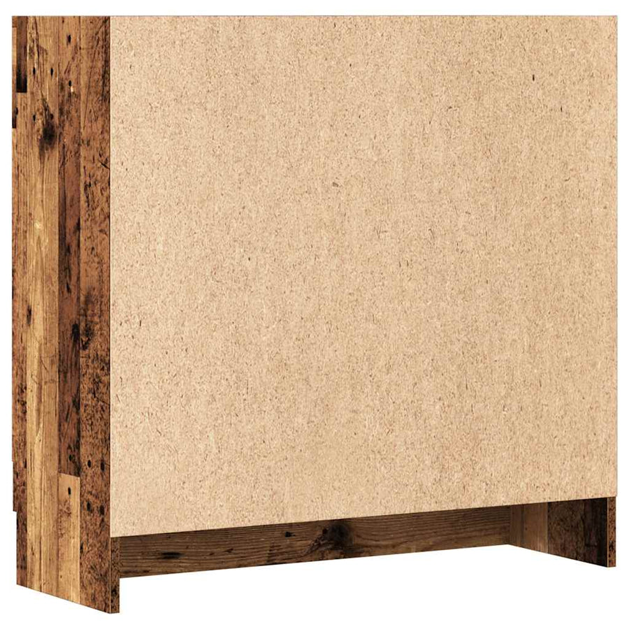 Boekenkast 82,5x30,5x80 cm bewerkt hout oud houtkleurig
