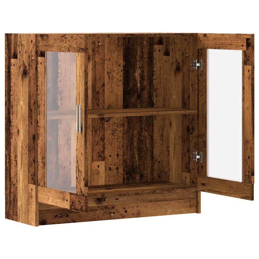 Boekenkast 82,5x30,5x80 cm bewerkt hout oud houtkleurig