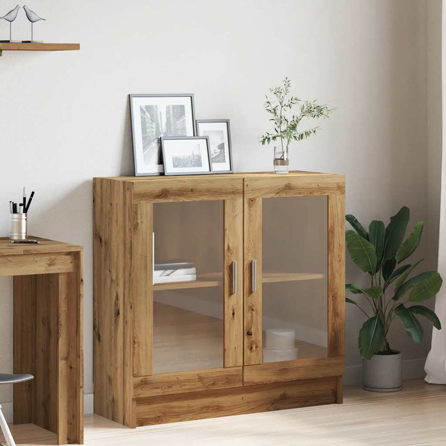 Boekenkast 82,5x30,5x80 cm bewerkt hout artisanaal eikenkleurig