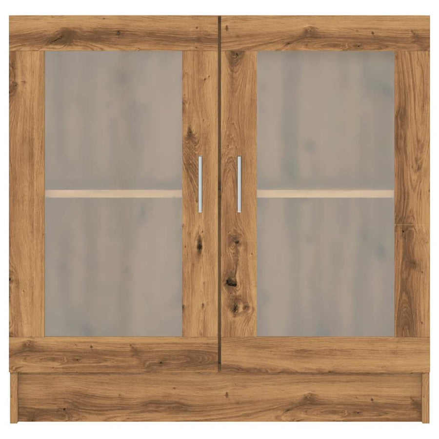 Boekenkast 82,5x30,5x80 cm bewerkt hout artisanaal eikenkleurig