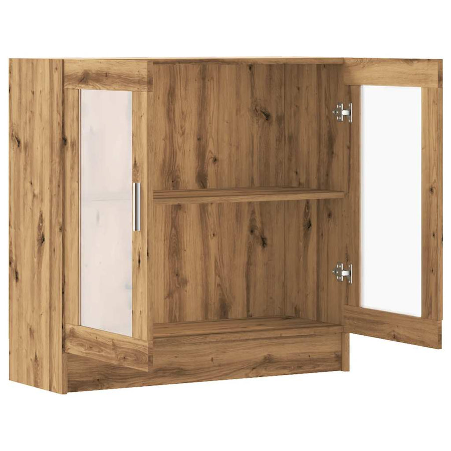 Boekenkast 82,5x30,5x80 cm bewerkt hout artisanaal eikenkleurig