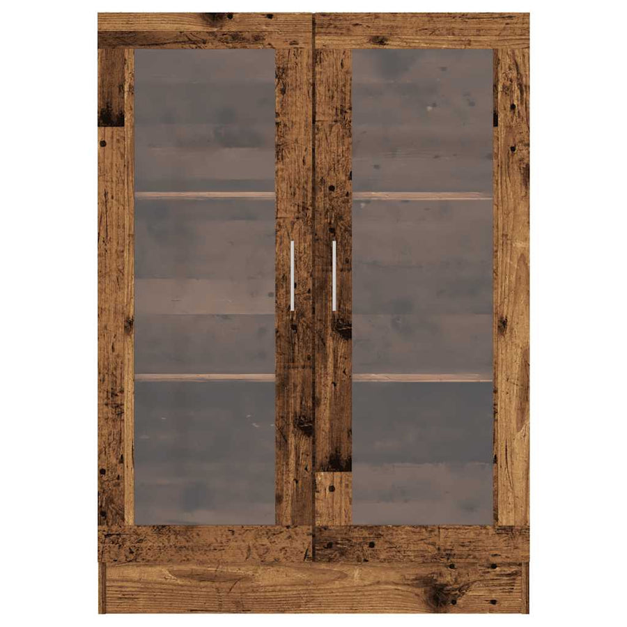 Boekenkast 82,5x30,5x115 cm bewerkt hout oud houtkleurig