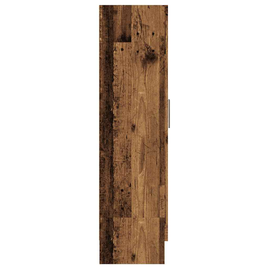 Boekenkast 82,5x30,5x115 cm bewerkt hout oud houtkleurig