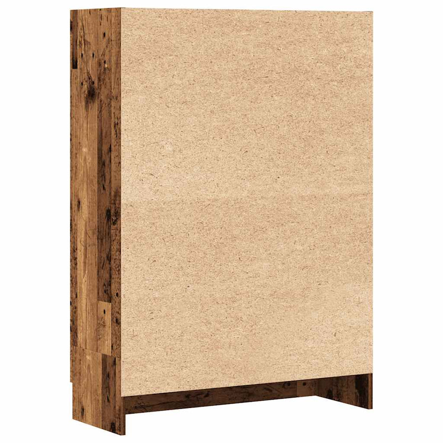Boekenkast 82,5x30,5x115 cm bewerkt hout oud houtkleurig