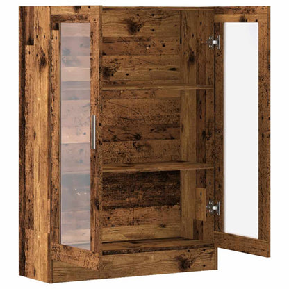Boekenkast 82,5x30,5x115 cm bewerkt hout oud houtkleurig