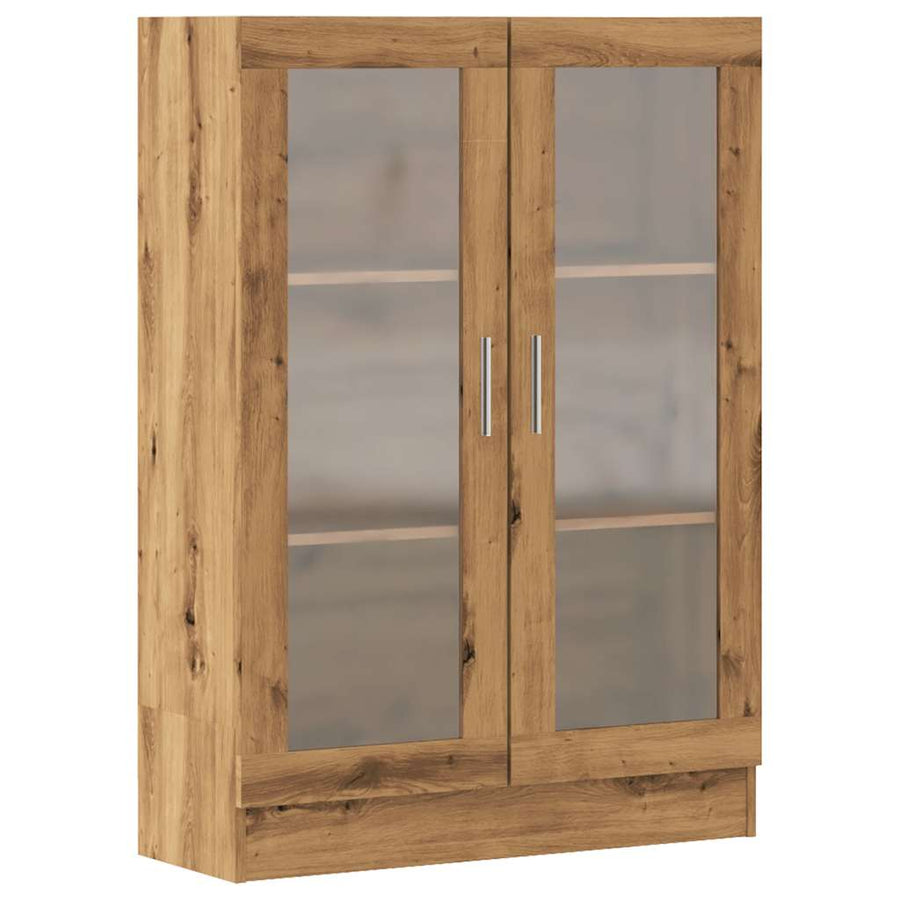 Boekenkast 82,5x30,5x115 cm bewerkt hout artisanaal eikenkleur