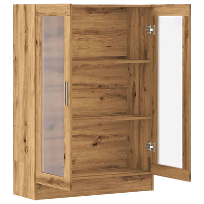 Boekenkast 82,5x30,5x115 cm bewerkt hout artisanaal eikenkleur
