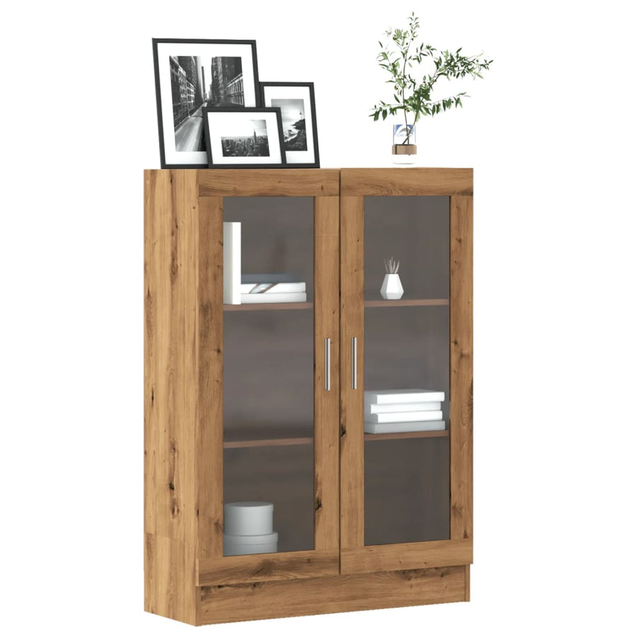 Boekenkast 82,5x30,5x115 cm bewerkt hout artisanaal eikenkleur