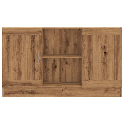 Dressoir 120x30,5x70 cm bewerkt hout artisanaal eikenkleurig