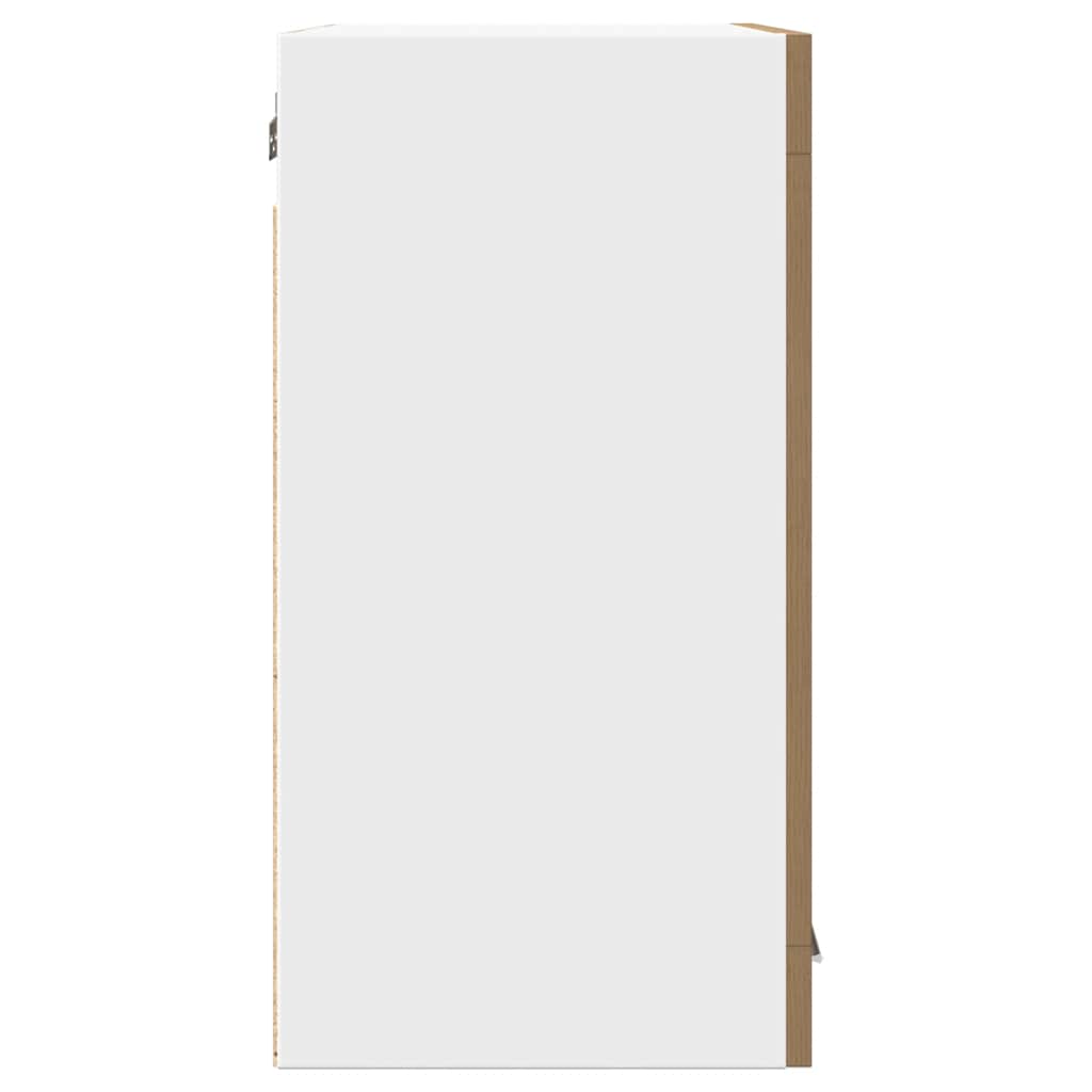 Keukenwandkast met glazen deur 60x31x60 cm artisanaal eiken
