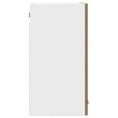 Keukenwandkast met glazen deur 60x31x60 cm artisanaal eiken