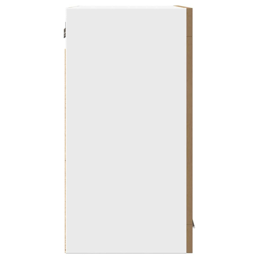 Keukenwandkast met glazen deur 60x31x60 cm artisanaal eiken