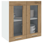 Keukenkast Lyon 60x31x60 cm glas eiken