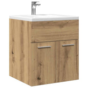 Wastafelkast 41x38,5x46 cm bewerkt hout eikenkleur