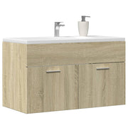 Wastafelkast 90x38,5x46 cm bewerkt hout sonoma eiken