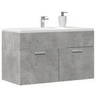 Washbasin cabinet 90x38.5x46 cm engineered wood concrete grey