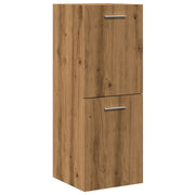 Badkamerwandkast 30x30x80 cm bewerkt hout eikenkleur