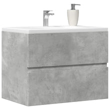 Badkamerkast 60x38,5x45 cm bewerkt hout betongrijs