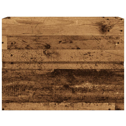 Badkamerkast 60x38,5x45 cm bewerkt hout oud houtkleurig